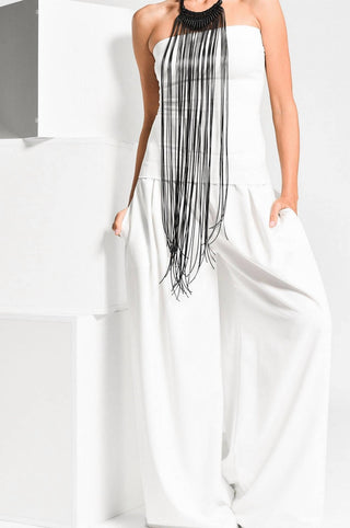 Aakasha - Women's Long Genuine Leather Necklace