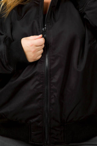 Good American - Satin Bomber Jacket - Plus