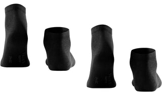 Falke Men's Happy Sneaker Sock - 2 Pack Black Size 9.5-12