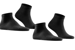 Falke Men's Happy Sneaker Sock - 2 Pack Black Size 9.5-12