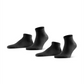 Falke Men's Happy Sneaker Sock - 2 Pack Black Size 9.5-12