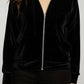 Chaser - Velvet Long Sleeve Zip Up Hoodie