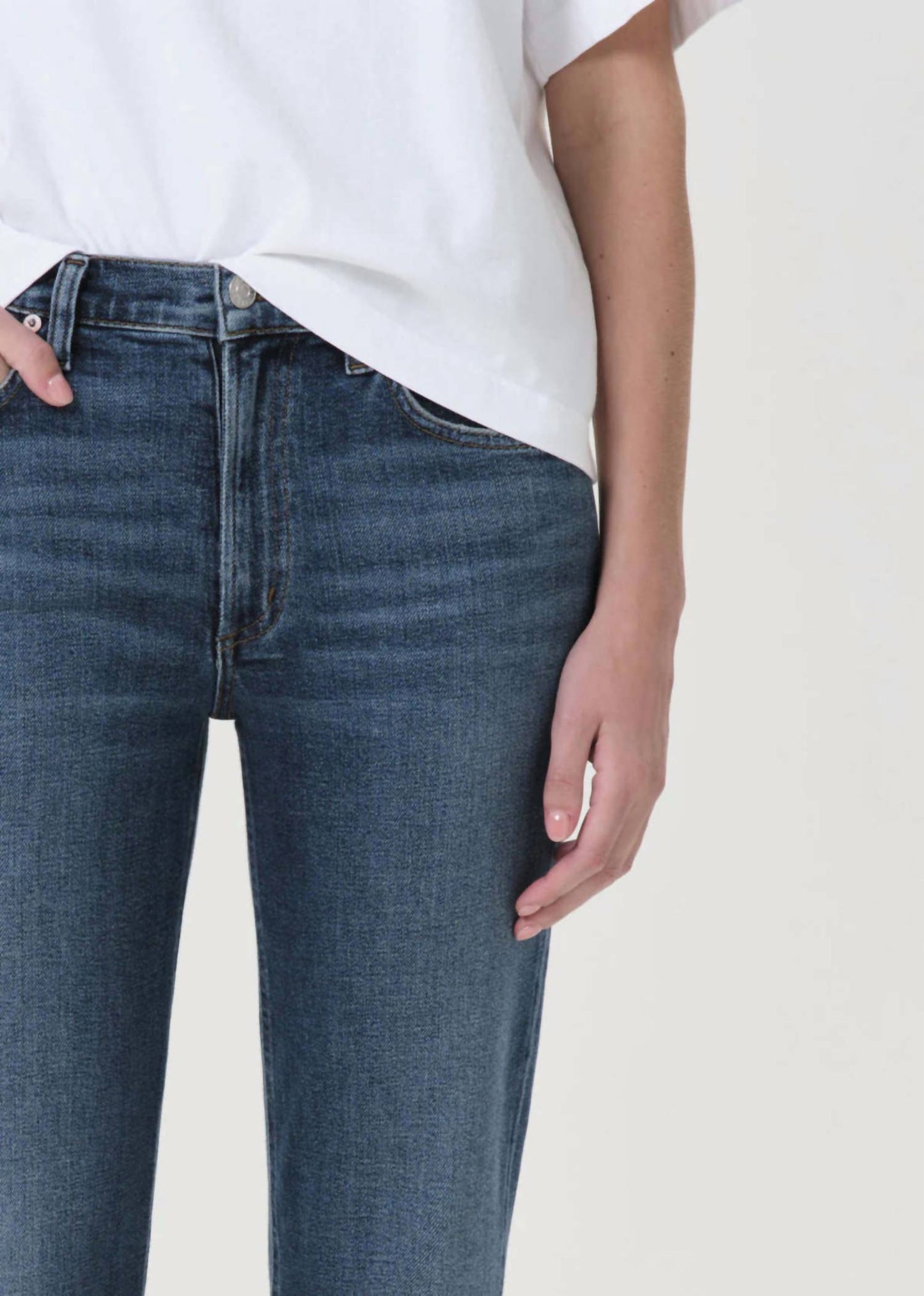 Agolde - Kye Mid Rise Straight Crop Jeans