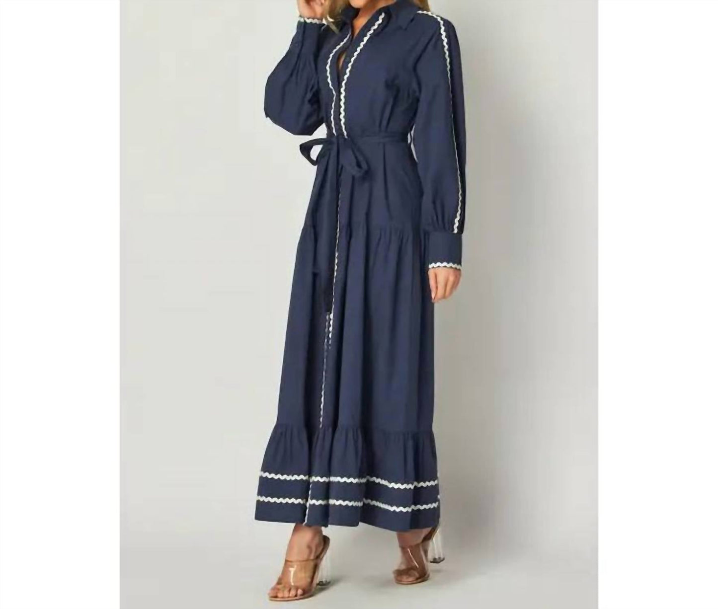 Big Hit Fashion - Wave Ribbon Maxi Dress