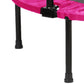 HolaHatha 40" Mini Trampoline Fitness Rebounder with Adjustable Handle, Pink