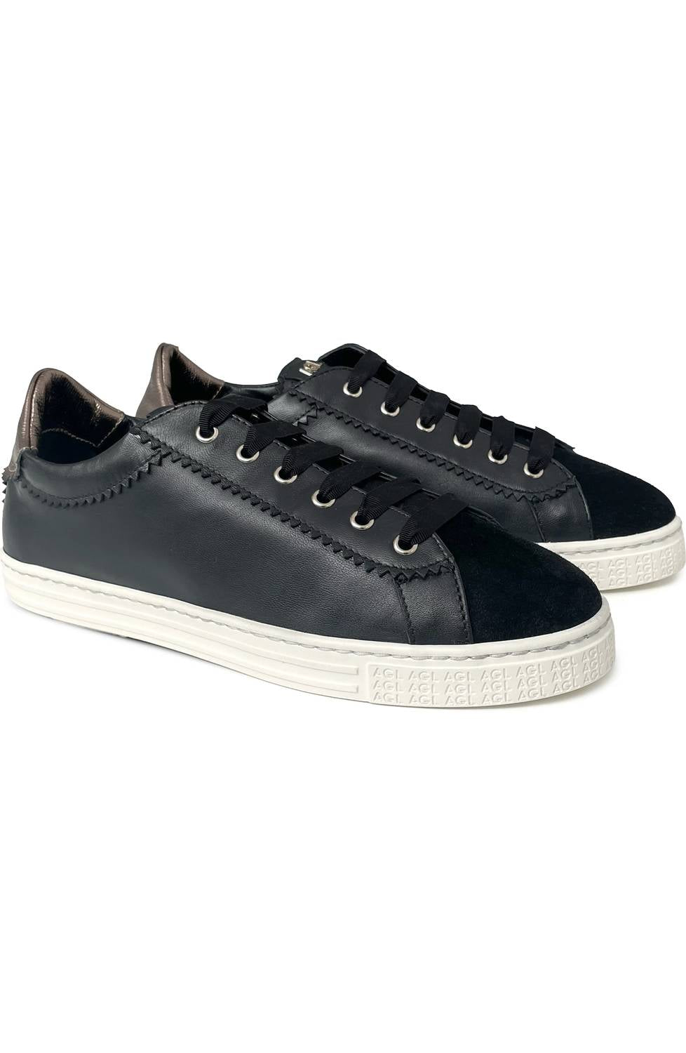 Agl - Women's Velvet And Metallic Sneaker
