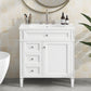Bathroom Vanity With 2 Drawers and Tip-Out Drawer Storage Cabinet