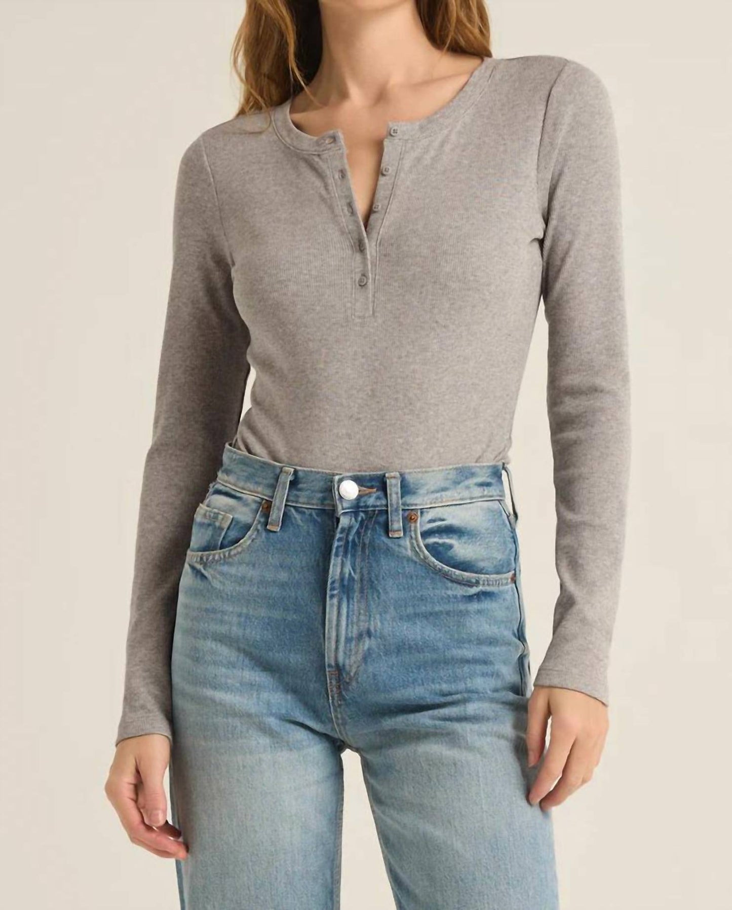 Z Supply - Samara Rib Henley Bodysuit Classic Tee