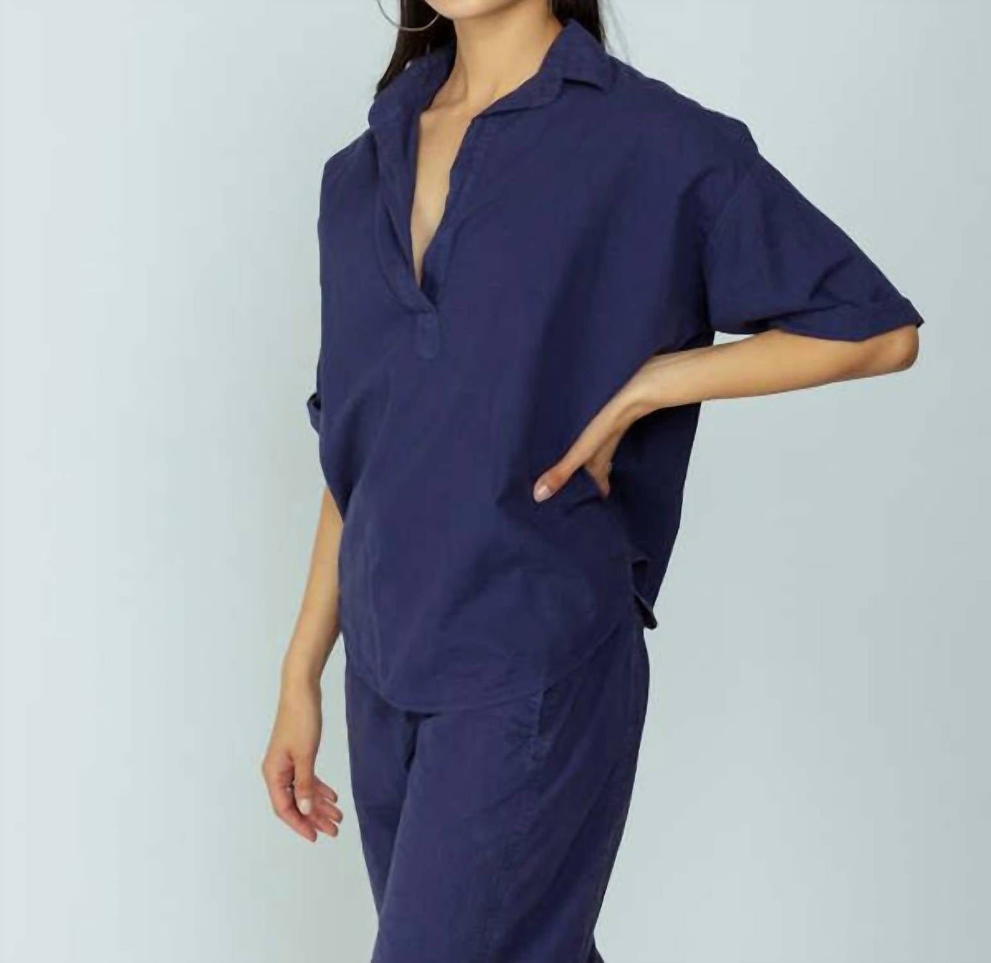 A Shirt Thing - Delilah Collared V-neck Shirt