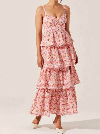 Astr - Midsummer Eyelet Tiered Maxi Dress