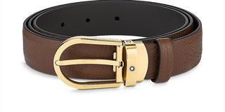 Montblanc Men's Horseshoe Buckle Belt Brown Size Regular