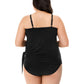 Magicsuit - Plus Size Side Tie V-Neck Alex Underwire Tankini Top