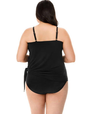Magicsuit - Plus Size Side Tie V-Neck Alex Underwire Tankini Top