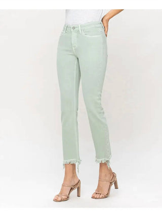 Vervet By Flying Monkey - Mid Rise Crop Straight Jeans