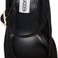 Steve Madden - Women's Elyssa Block Heel Retro Mary Jane Velvet Platform Pumps