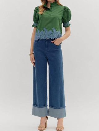 Entro - Kayla Embroidered Top