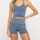 Spiritual Gangster - Bryn Washed Seamless Crop Top
