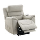 Marsha Silicone Synthetic Leather Power Motion Recliner with Lift Heating Massage Chair - Light Gray