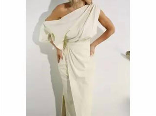 Mulla - Deep Open Shoulder Midi Dress