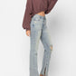 Judy Blue - High Waist Destroyed & Inseam Slit Straight Denim Jeans