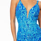Ashleylauren - Sleeveless V-neck Sequin Cocktail Dress