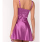 Cason Couture - The Reece Satin Mini Dress