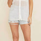 Cloud Ten - Ariana See Through Open Knit Button Down Blouse