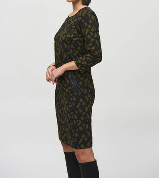 Joseph Ribkoff - Geometric Jacquard Shift Dress