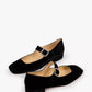 Penelope Chilvers - Low Mary Jane Diamante Velvet Shoe
