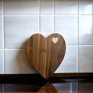 Creative Gifts International - Heart Shaped Acacia Wood Board