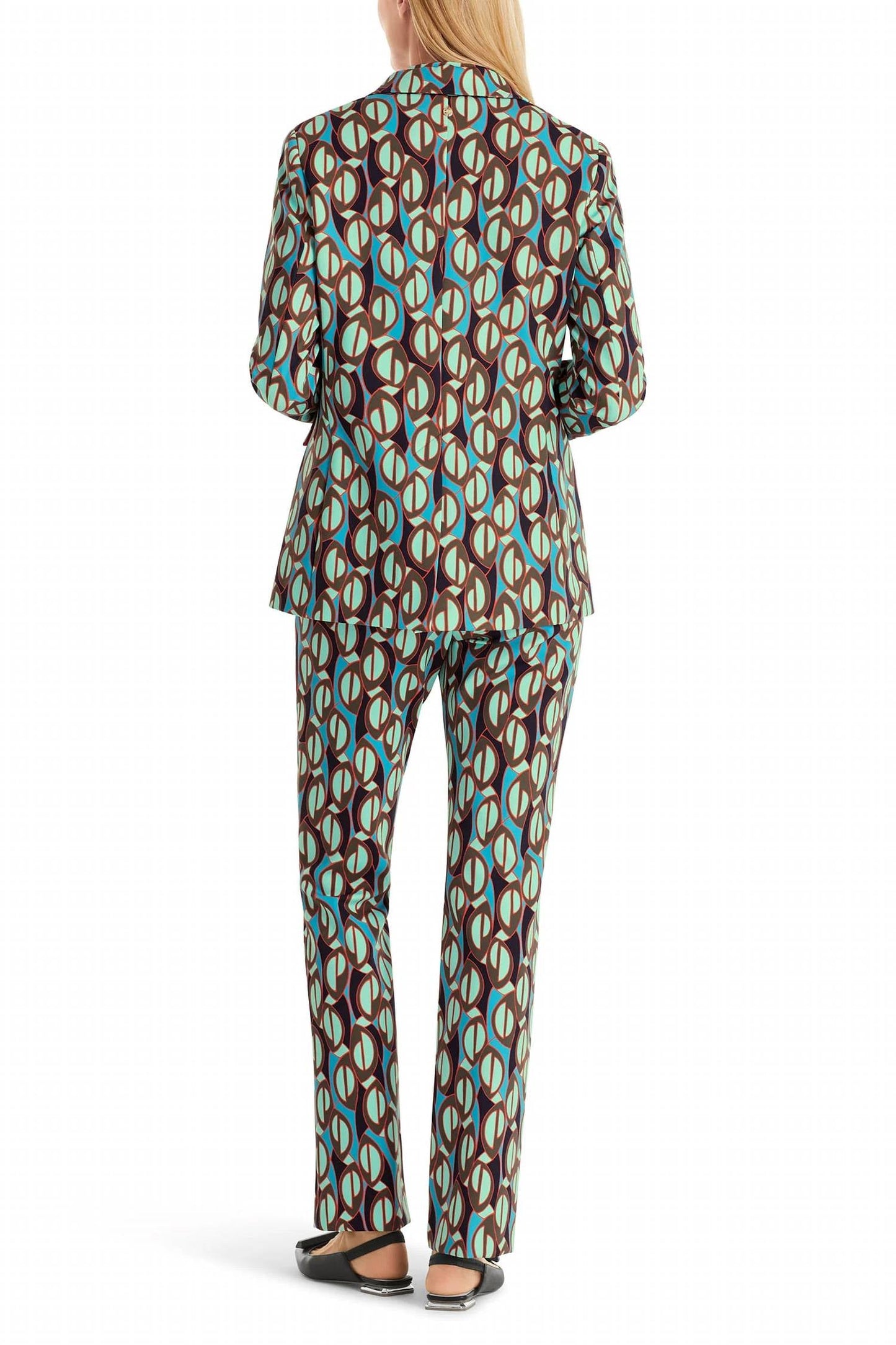 Marc Cain - Retro Print Single-breasted Blazer