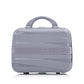 4-Piece PP Spinner Wheel Luggage Set with Cosmetic Case, Light Gray