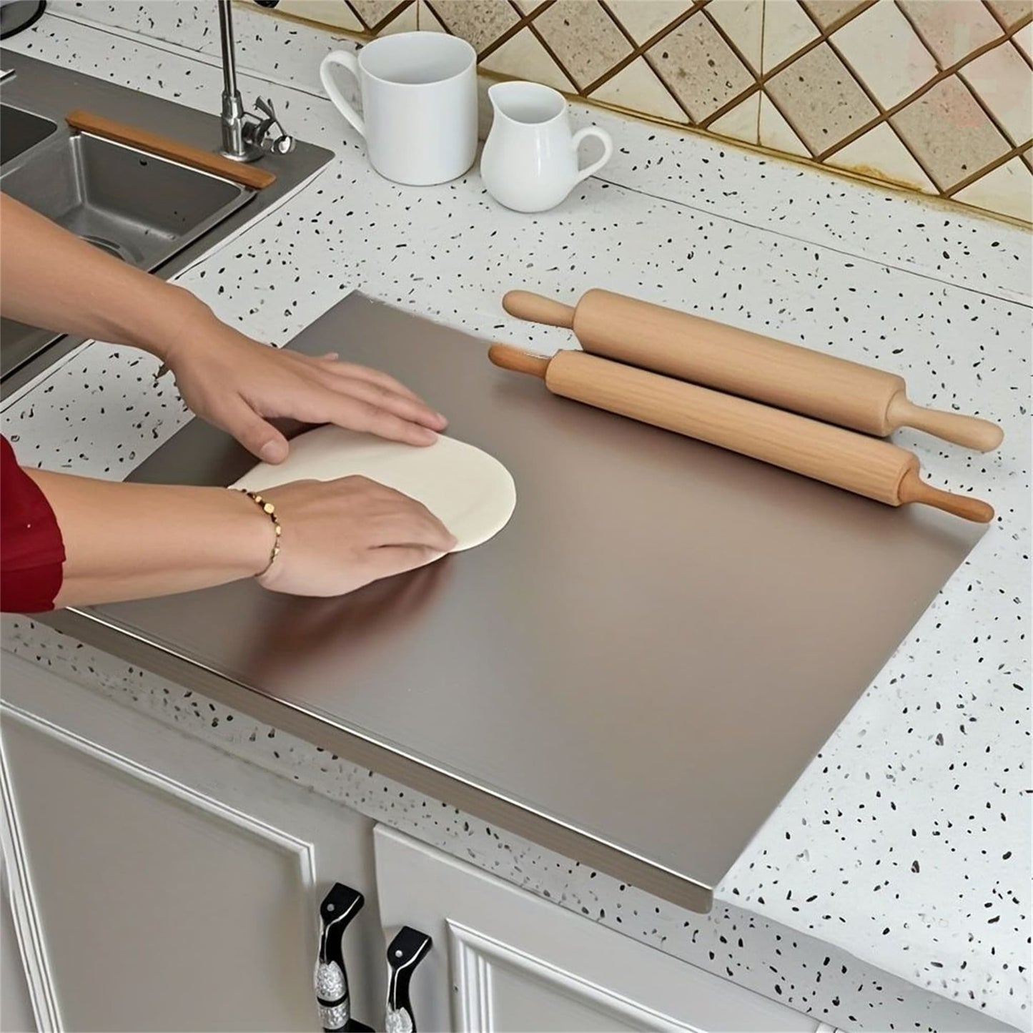 40CM50CM Premium Stainless Steel Cutting Board for Kitchen