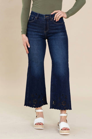 Risen - Laser Cut Detail Jeans