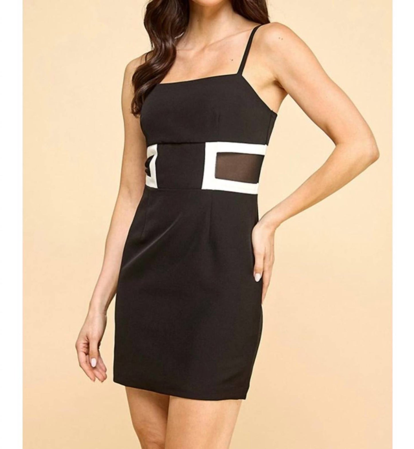 Baby Pink - Color Block Mini Dress