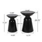 Serenita Outdoor Side Tables With Flared Design (Set of 2)