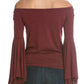 Elan - Off Shoulder Top with Bell Sleeves