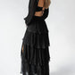 Astr - Anora Vneck Pleated Tiered Maxi Dress