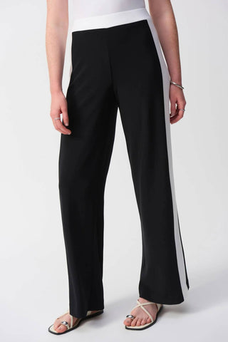Joseph Ribkoff - Two-tone Color Block Wide Leg Pants