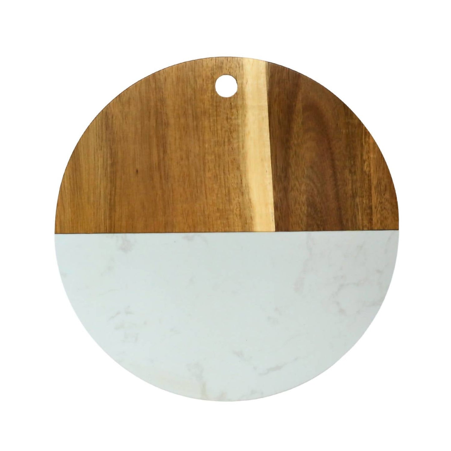 Creative Gifts International - Marble and Acacia Wood Round Board