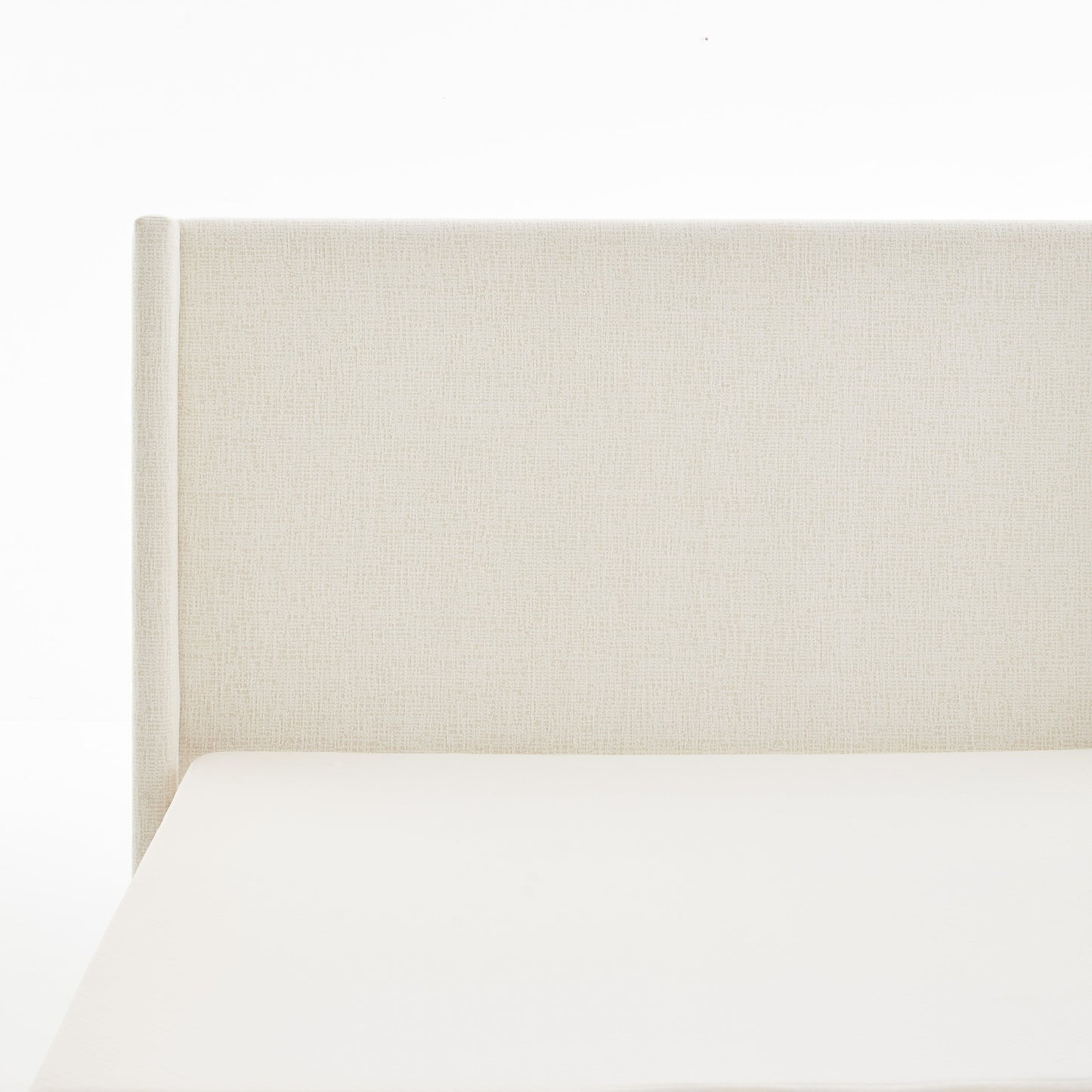 Hosford Upholstered Wingback Bed with Wood Base Platform