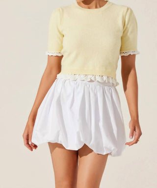 Astr - Libi Bubble Hem Mini Skirt