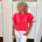 &Merci - Matera Ruffle Trim Puff Sleeves Blouse
