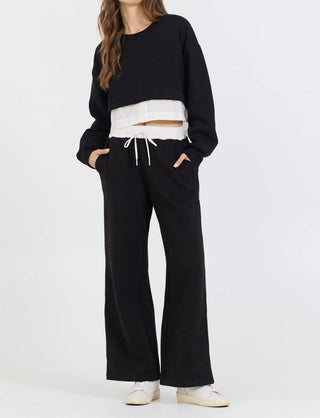 Vintage Havana - Fleece Pant w/Poplin Waist
