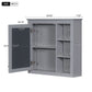 Wall Mounted Medicine Cabinet With Mirror and 3 Open Shelves