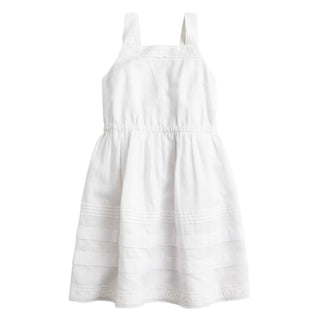 J.Crew - GIRLS' EYELET APRON DRESS IN LINEN-COTTON BLEND