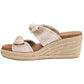Corkys Footwear - Women's Tie The Knot Striped Wedge Sandals