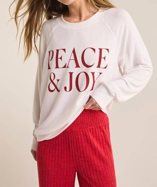 Z Supply - Cassie Peace and Joy Raglan Long Sleeve Top