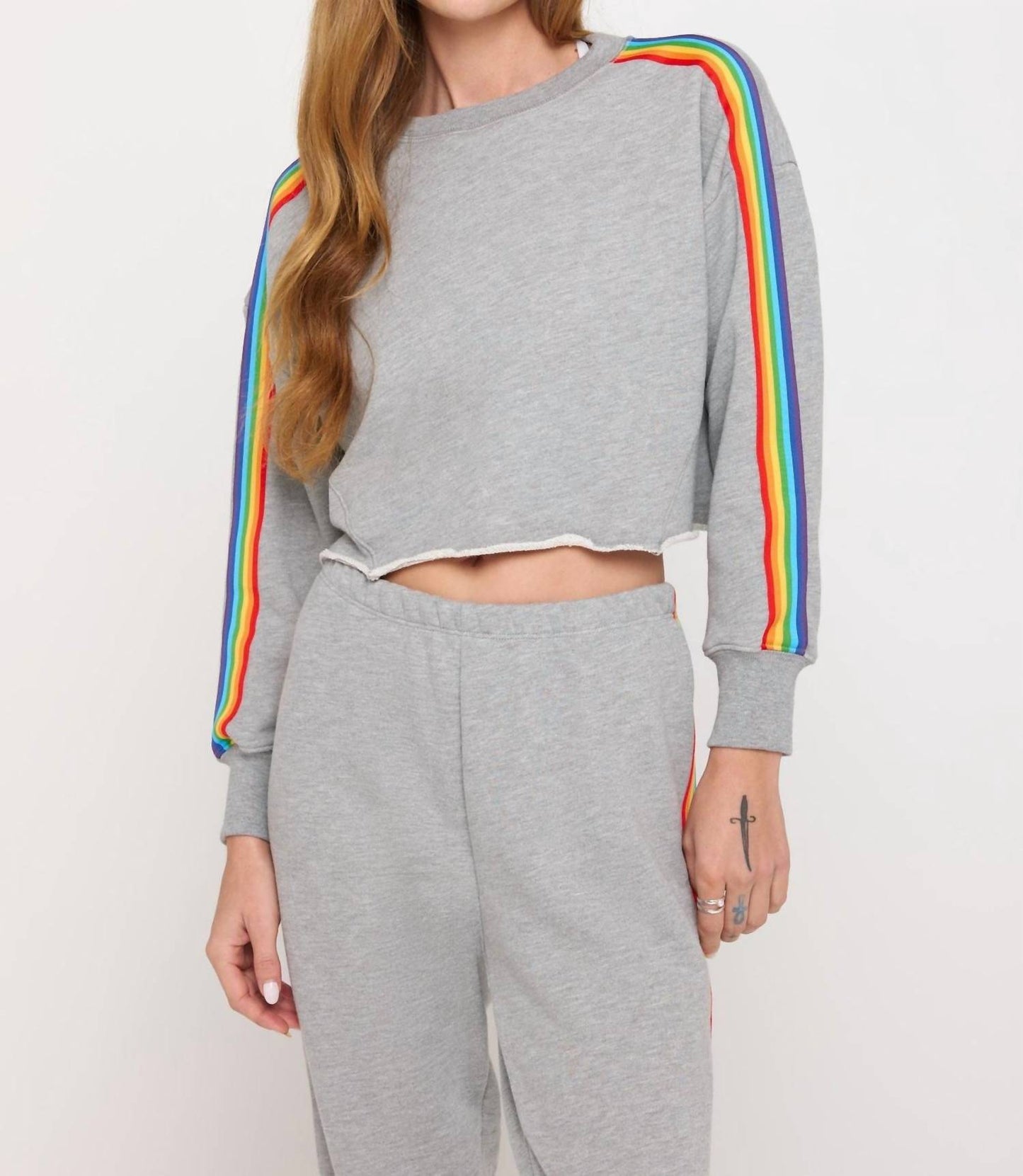 Spiritual Gangster - Rainbow Cropped Pullover Top