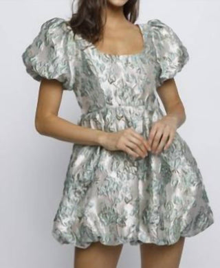 Storia - Brocade Floral Mini Bubble Dress